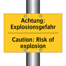 Achtung: Explosionsgefahr - Caution: Risk of explosion
