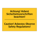 Achtung! Asbest Sicherheitsvorschriften /.../ - Caution! Asbestos Observe Safety /.../