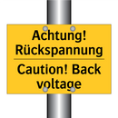 Achtung! Rückspannung - Caution! Back voltage