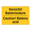 Vorsicht! Batteriesäure - Caution! Battery acid