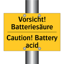 Vorsicht! Batteriesäure - Caution! Battery acid