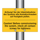Achtung! Vor der Inbetriebnahme /.../ - Caution! Before commissioning /.../