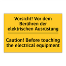 Vorsicht! Vor dem Berühren der /.../ - Caution! Before touching the electrical /.../