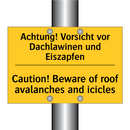Achtung! Vorsicht vor Dachlawinen /.../ - Caution! Beware of roof avalanches /.../