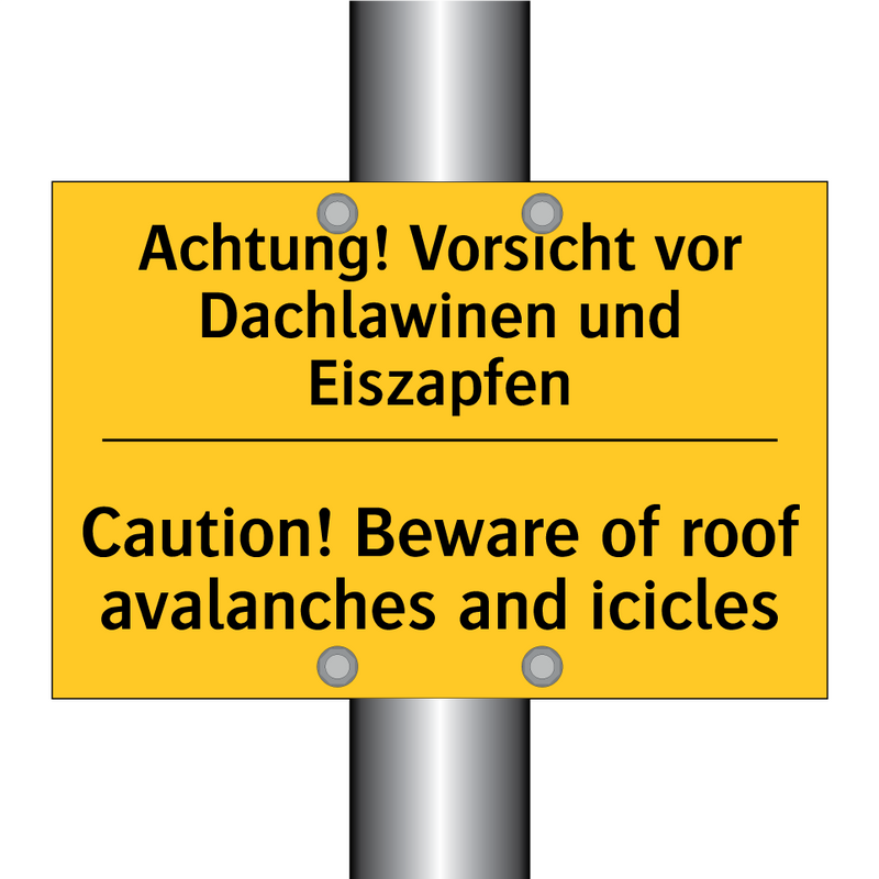 Achtung! Vorsicht vor Dachlawinen /.../ - Caution! Beware of roof avalanches /.../