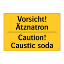 Vorsicht! Ätznatron - Caution! Caustic soda