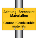Achtung! Brennbare Materialien - Caution! Combustible materials