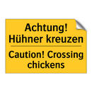 Achtung! Hühner kreuzen - Caution! Crossing chickens