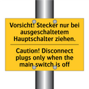 Vorsicht! Stecker nur bei ausgeschaltetem /.../ - Caution! Disconnect plugs only /.../