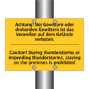 Achtung! Bei Gewittern oder drohenden /.../ - Caution! During thunderstorms /.../
