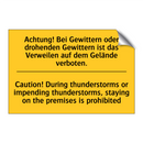 Achtung! Bei Gewittern oder drohenden /.../ - Caution! During thunderstorms /.../