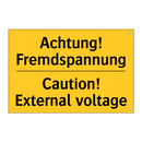 Achtung! Fremdspannung - Caution! External voltage