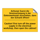 Achtung! Zuerst die Stromversorgung /.../ - Caution! First turn off the power /.../