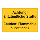Achtung! Entzündliche Stoffe - Caution! Flammable substances
