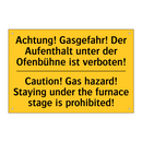 Achtung! Gasgefahr! Der Aufenthalt /.../ - Caution! Gas hazard! Staying under /.../