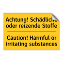 Achtung! Schädliche oder reizende /.../ - Caution! Harmful or irritating /.../
