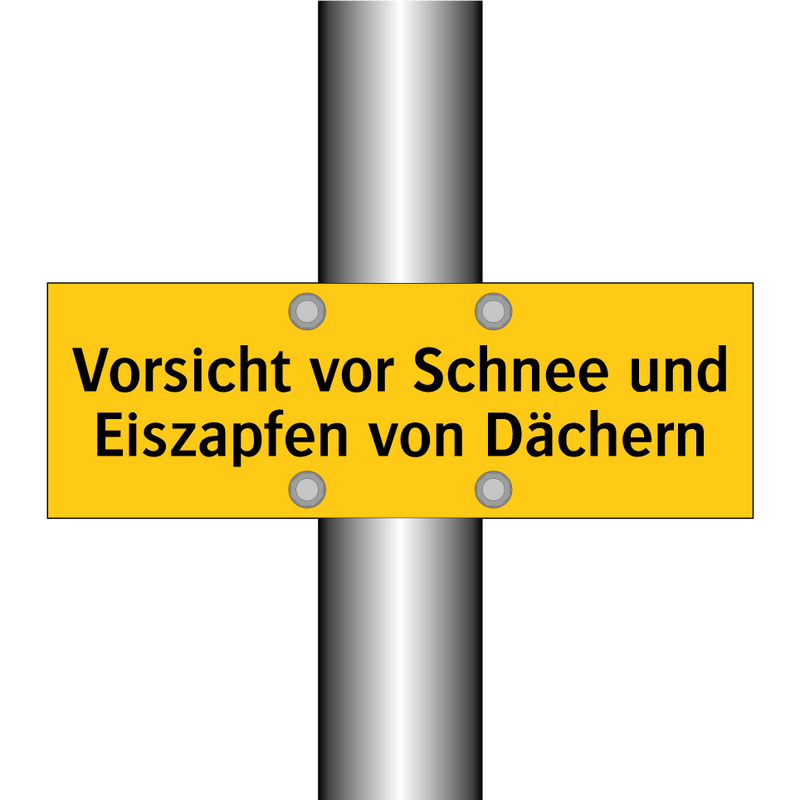 Vorsicht vor Schnee und Eiszapfen von Dächern