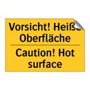 Vorsicht! Heiße Oberfläche - Caution! Hot surface