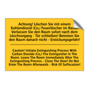 Achtung! Löschen Sie mit einem /.../ - Caution! Initiate Extinguishing /.../
