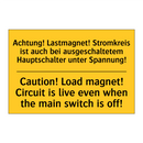 Achtung! Lastmagnet! Stromkreis /.../ - Caution! Load magnet! Circuit /.../