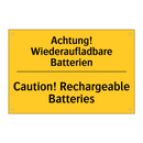 Achtung! Wiederaufladbare Batterien/.../ - Caution! Rechargeable Batteries/.../