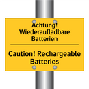 Achtung! Wiederaufladbare Batterien/.../ - Caution! Rechargeable Batteries/.../
