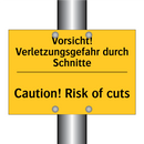 Vorsicht! Verletzungsgefahr durch /.../ - Caution! Risk of cuts