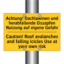 Achtung! Dachlawinen und herabfallende /.../ - Caution! Roof avalanches and falling /.../
