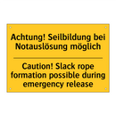 Achtung! Seilbildung bei Notauslösung /.../ - Caution! Slack rope formation /.../
