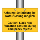 Achtung! Seilbildung bei Notauslösung /.../ - Caution! Slack rope formation /.../