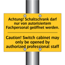 Achtung! Schaltschrank darf nur /.../ - Caution! Switch cabinet may only /.../