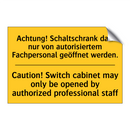 Achtung! Schaltschrank darf nur /.../ - Caution! Switch cabinet may only /.../