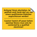 Achtung! Strom abschalten, bevor /.../ - Caution! Switch off power before /.../