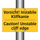 Vorsicht! Instabile Kliffkante - Caution! Unstable cliff edge
