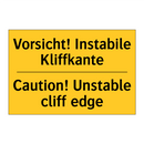 Vorsicht! Instabile Kliffkante - Caution! Unstable cliff edge