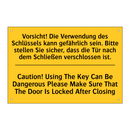 Vorsicht! Die Verwendung des Schlüssels /.../ - Caution! Using The Key Can Be /.../