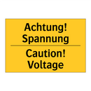 Achtung! Spannung - Caution! Voltage
