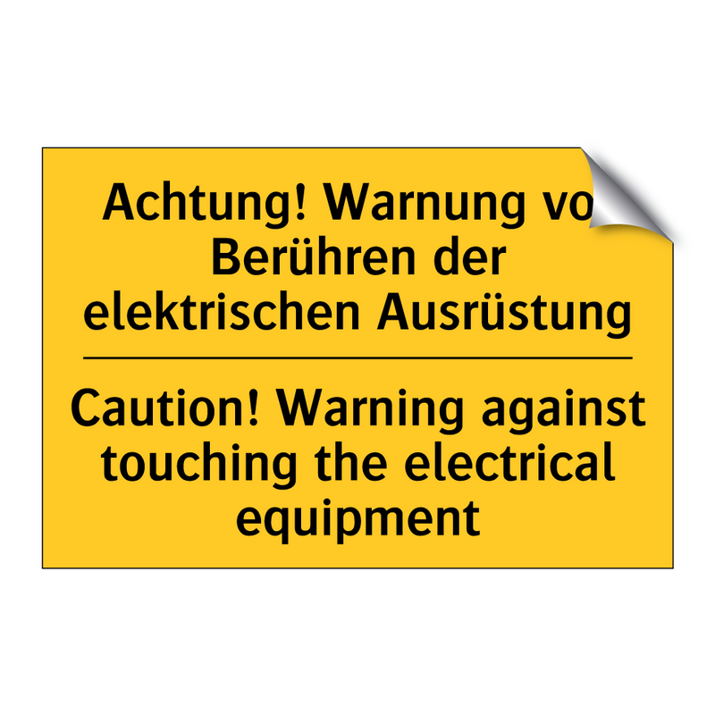 Achtung! Warnung vor Berühren /.../ - Caution! Warning against touching /.../