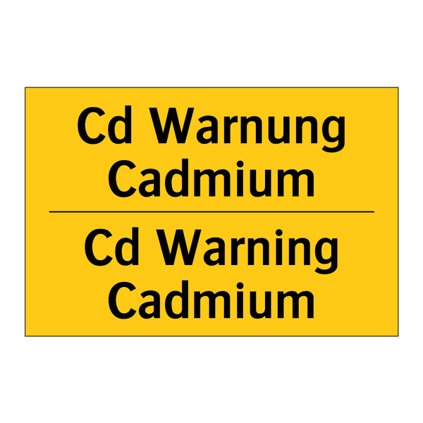 Cd Warnung Cadmium - Cd Warning Cadmium