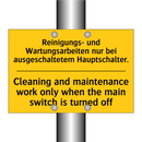 Reinigungs- und Wartungsarbeiten /.../ - Cleaning and maintenance work /.../