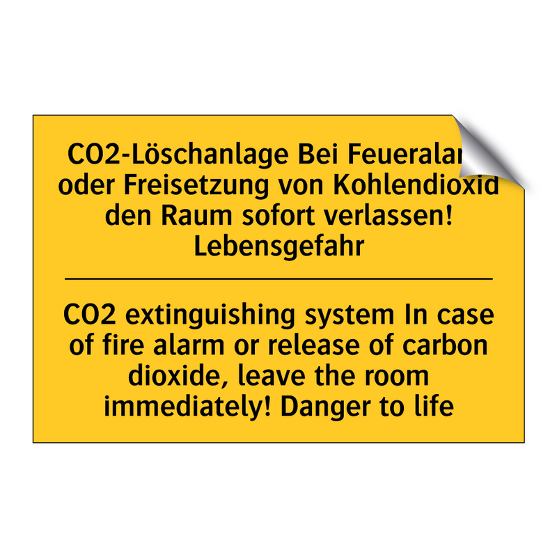 CO2-Löschanlage Bei Feueralarm /.../ - CO2 extinguishing system In case /.../