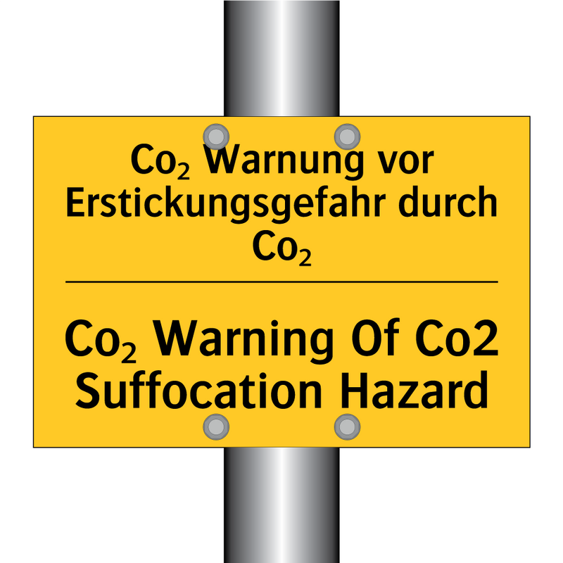 Co₂ Warnung vor Erstickungsgefahr /.../ - Co₂ Warning Of Co2 Suffocation /.../