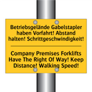 Betriebsgelände Gabelstapler haben /.../ - Company Premises Forklifts Have /.../