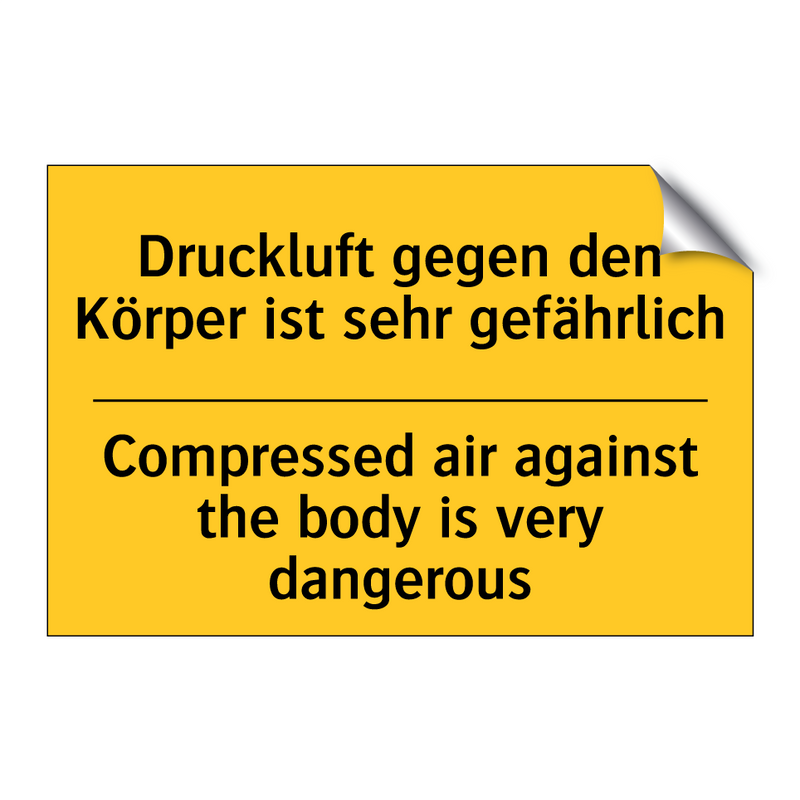 Druckluft gegen den Körper ist /.../ - Compressed air against the body /.../