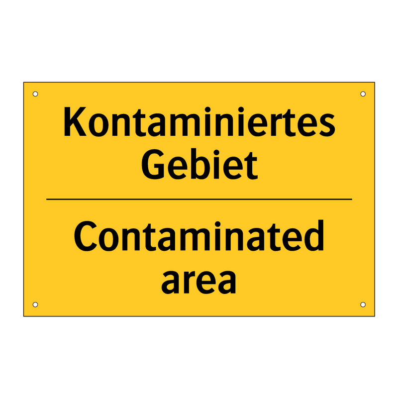 Kontaminiertes Gebiet - Contaminated area