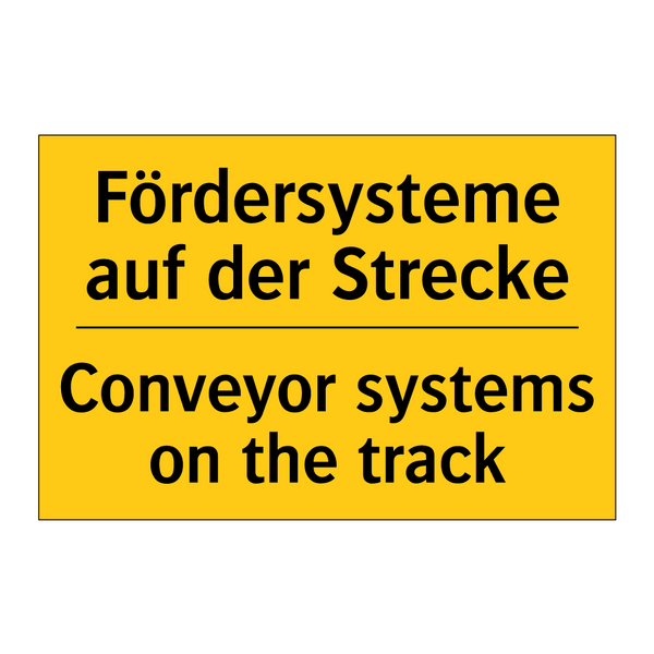 Fördersysteme auf der Strecke - Conveyor systems on the track