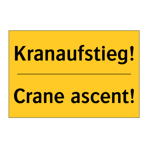 Kranaufstieg! - Crane ascent!