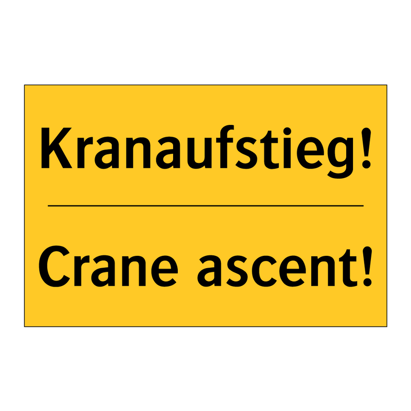 Kranaufstieg! - Crane ascent!