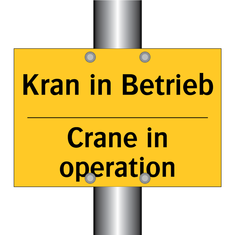 Kran in Betrieb - Crane in operation