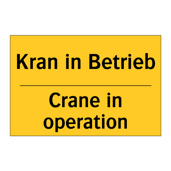 Kran in Betrieb - Crane in operation
